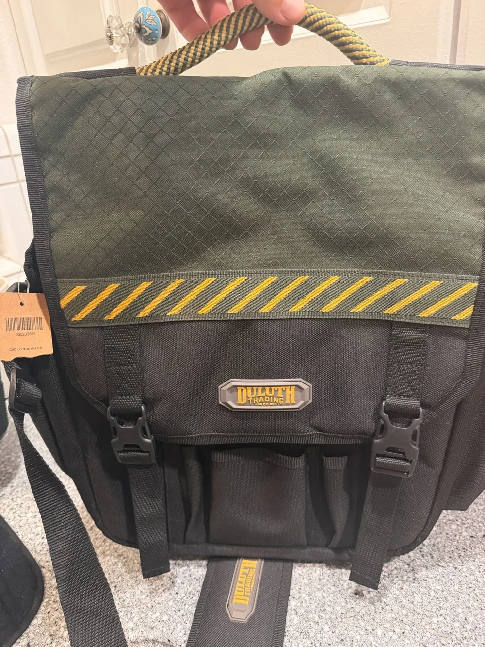 Duluth Trading Laptop Mechanic Electrician Multi Pocket Messenger Tool Bag Black